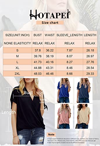 HOTAPEI Womens Tunic Blouses Casual Loose Summer